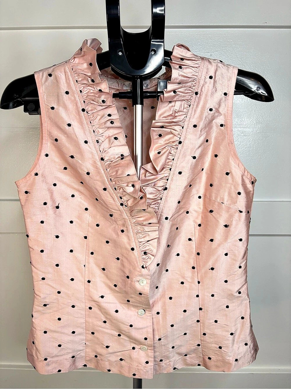 Will’s River Co. silk polka dot blouse Size 8